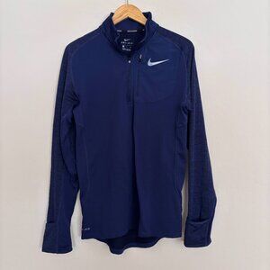 Nike Sweater Mens Size Small Blue Dri-Fit Running Quarter Zip Golf